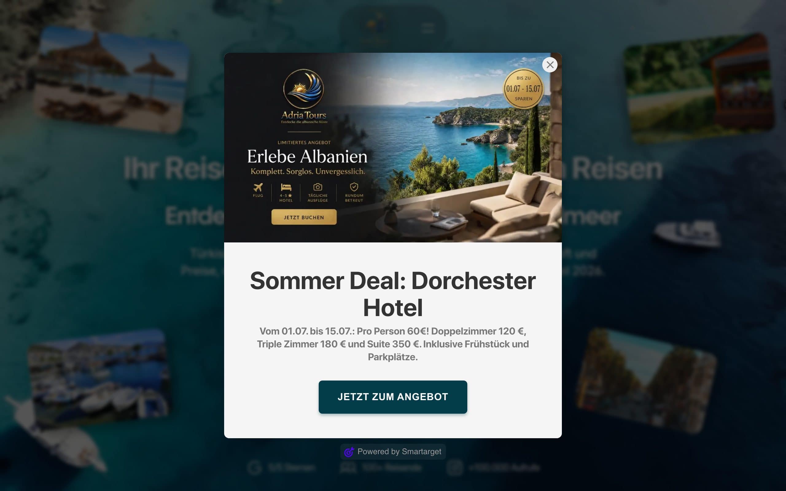 Website Adria Tours – von BBR Management umgesetzt