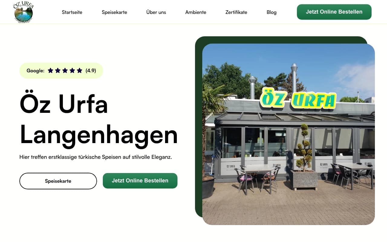 Website Öz Urfa Langenhagen – von BBR Management umgesetzt
